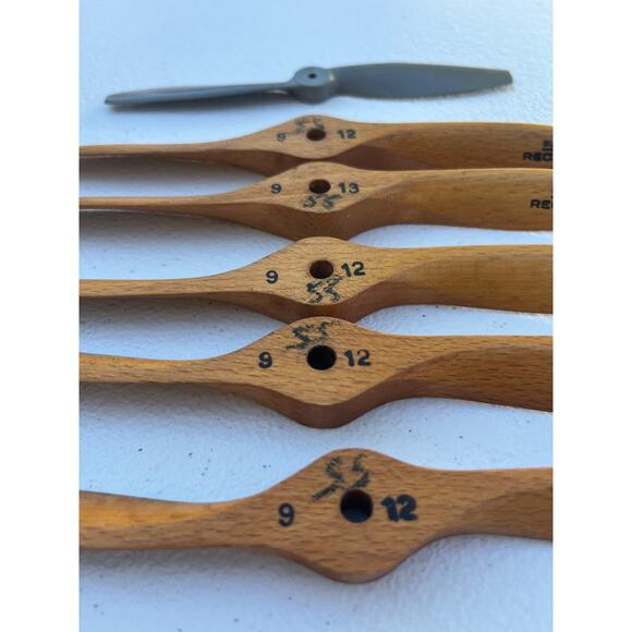 Lot of 6 super Record wooden model airplane propellers - Picture 2 of 3